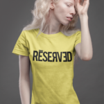 Billie Eillish Reserved Siyah Logo Sarı Tişört