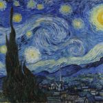 Van Gogh Starry Night Tablo Madalyon Bronz Kolye 1