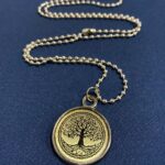 Hayat Ağacı Sembolü El Yapımı Madalyon Kolye