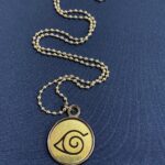 Naruto Konoha Sembolü El Yapımı Madalyon Kolye